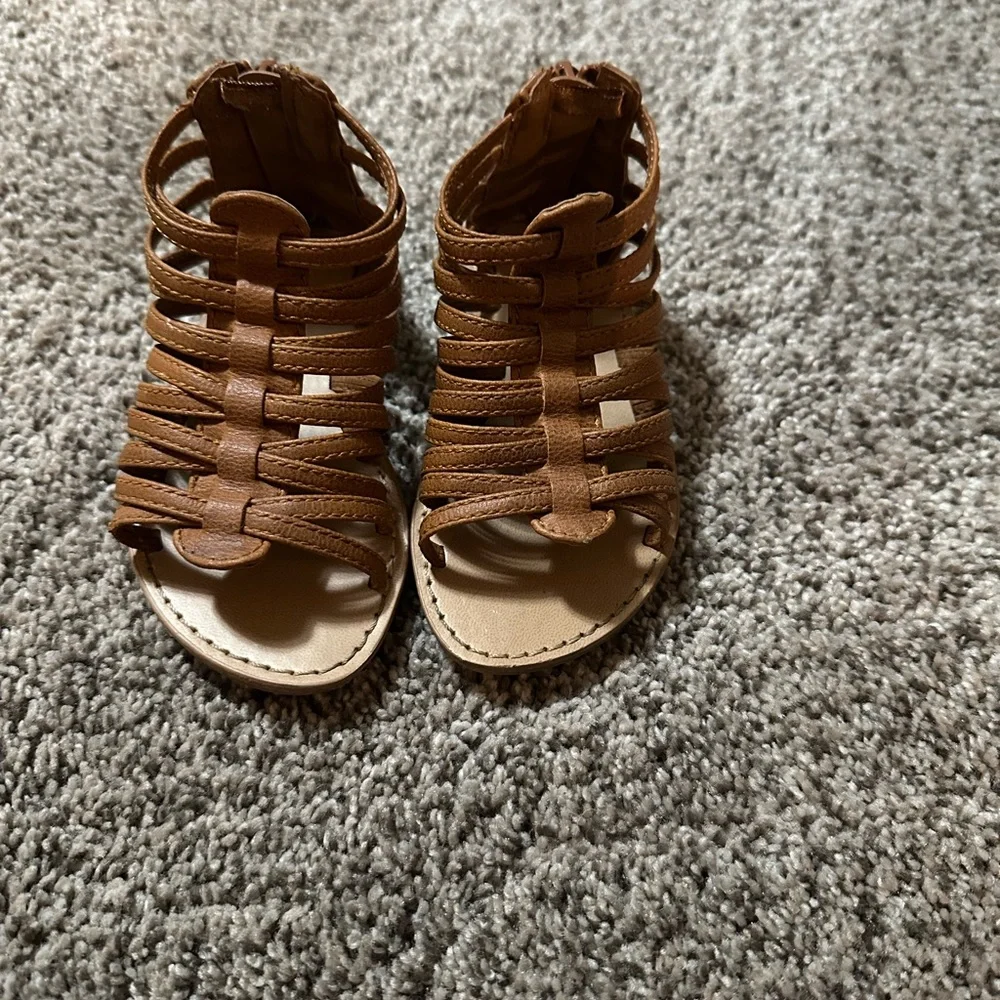 Kids Brown Gladiator Sandals